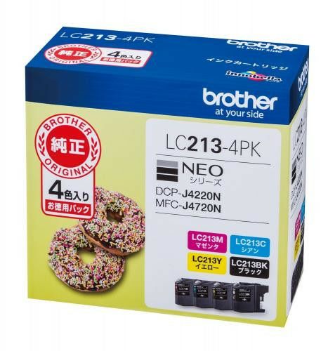 純正ブラザー LC213-4PK 4色パック インクカートリッジ brother[SEI]＜ゆうパケット対応不可＞ プリンタインクのジットストア