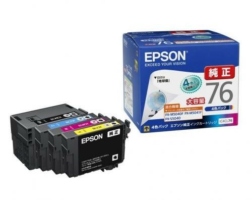 EPSON IC4CL76 4色パック インクカートリッジ　6点　純正 純正エプソン IC4CL76 4色パック インクカートリッジ EPSON[SEI