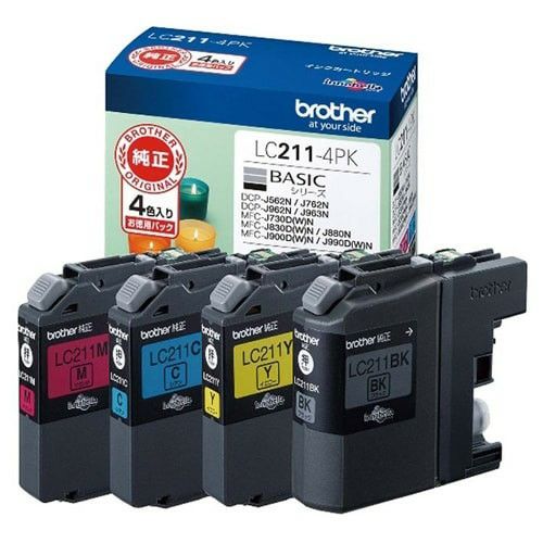 純正ブラザー LC211-4PK 4色パック インクカートリッジ brother[SEI