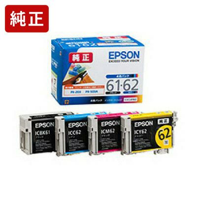 純正品 EPSON インクジェットカートリッジIC4CL6162A 4色〔代引不可〕-