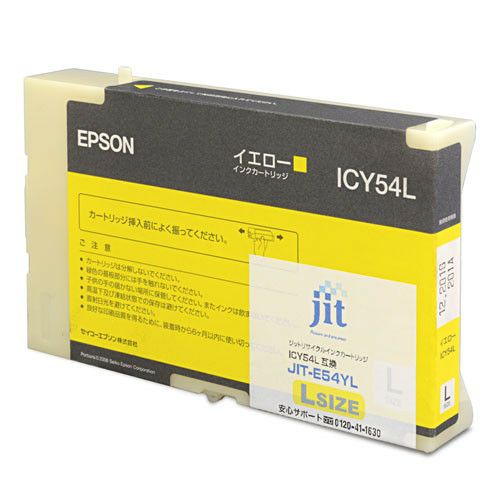 エプソン EPSON ICY54L イエロー Lサイズ対応 ジットリサイクルインクカートリッジ 【JIT-E54YL】＜ゆうパケット対応不可＞【20】