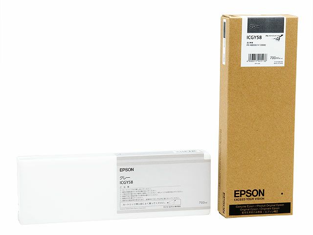 ICGY58 グレー エプソン（EPSON） 純正インク ICGY58 グレー IC58シリーズ 1個